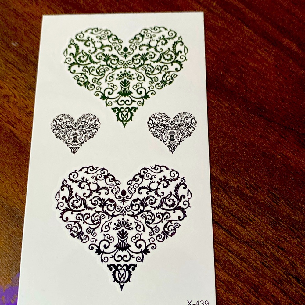 Multi Heart  Realistic Tattoo